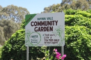 Entrance to Wynn Vale Community Garden